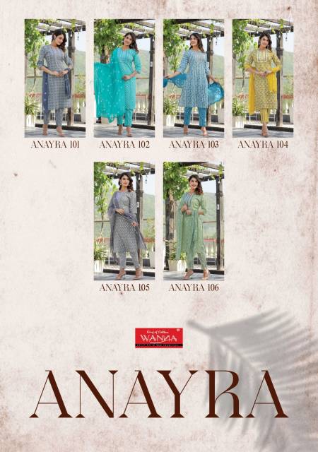 Wanna Anayra Cotton Wear Readymade Suits Catalog

